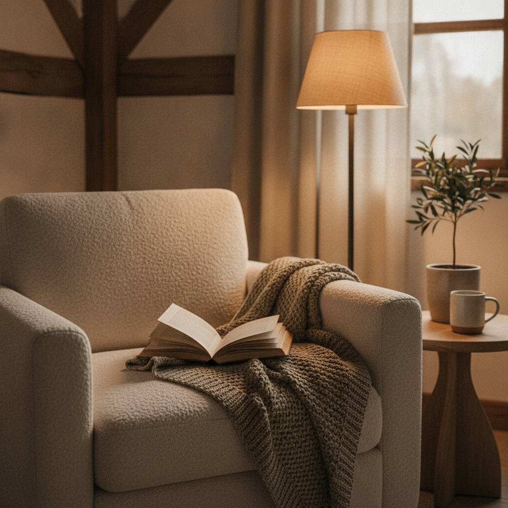 A cozy armchair for read-aloud time