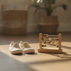 Small shoes and a counting toy