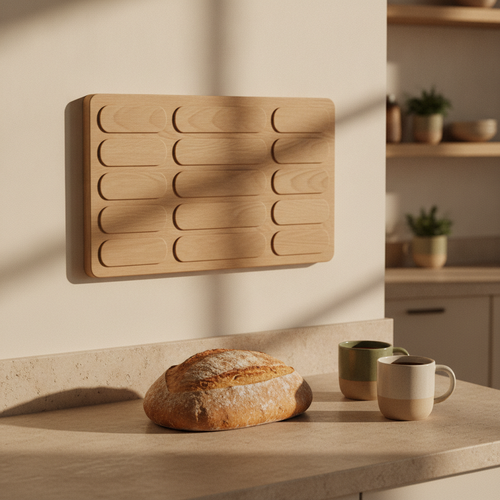 A wooden weekly planning board